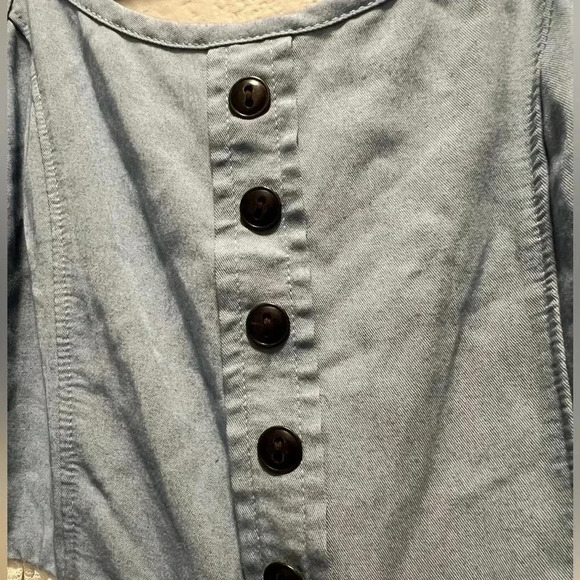 Wrangler girls lace and chambray dress 5/6 western coastal cowgirl youth - Picture 4 of 5